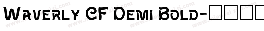 Waverly CF Demi Bold字体转换